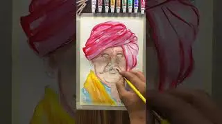 Watercolour painting of old man #viral #art #youtubeshorts #trending #shortvideo #painting