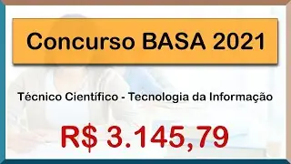 Concurso BASA 2021 - Apostila Para Cargo de T&eacute;cnico Cient&iacute;fico   Tecnologia da Informa&ccedil;&atilde;o