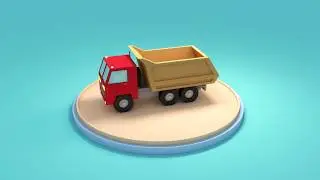 Low-poly Truck 3D Model - Cartoon Vehicles