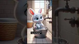 Winter bath #rabbits #jeji #katari #youtubeshorts #couple