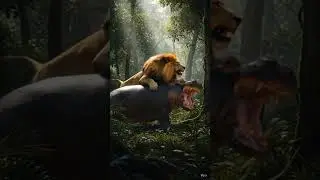 Lion vs Hippopotamus Fight in Deep Jungle | Ultimate Wildlife Battle