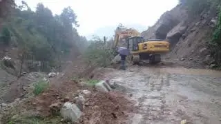 Land slide at Bhatalwan nala near Mangla Chamba rescue operation