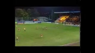 THREE YEARS ON: Goalkeeper Alan Marriott scores against Wrexham
