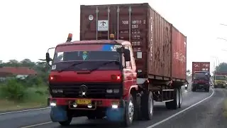 OLD TRUCKS IN PANTURA ROAD !!! MERCEDES-BENZ 911, 917 HINO RANGER, PROFIA GOPRAK CONDOR ISUZU BORNEO