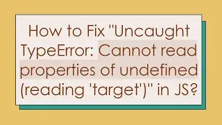 How to Fix 