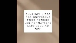 Qualiopi = CPF ?