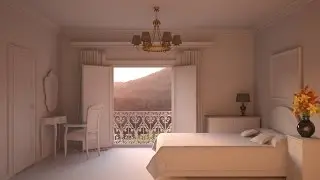 IBL (HDR) освещение интерьера днём или вечером / HDR interior lighting.