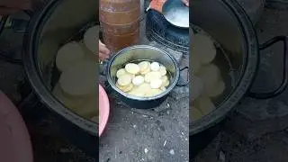 Simple Tent Breakfast ⛺️ Potato & Egg Routin  ⛺️🥚🥔✨