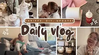 Daily vlog, thrifting, DIY decor and making a home || young mum vlog ♡