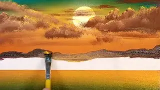 A Beautiful Sunset to Relax / Acrylic Painting For Beginners
