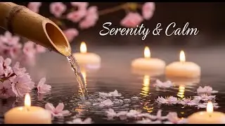Soothing Zen Water Calm Bamboo Fountain and Candle Glow for Deep Meditation Relaxation and Sleep