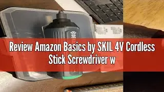 Review Amazon Basics by SKIL 4V Cordless Stick Screwdriver with 34-Piece Bit Set, Carrying Case, and