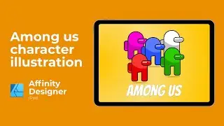 Among us Character tutorial in Affinity Designer on iPad