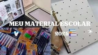 Meu material escolar 2026 💗✨📚 &bull;|&bull; Material da faculdade 