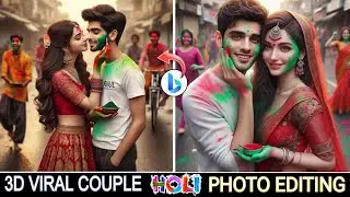 Happy Holi couple photo editing. new trending Holi photo editing viral reels Editing 🔥