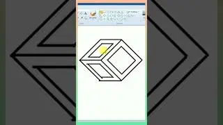 How to draw Cube on computer using MS Paint..