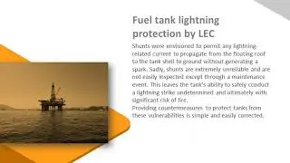 Fuel Tank Lightning Protection By LEC Can Solve A Nation Wide Problem