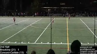 Highlights: Brookline at Concord-Carlisle Boys' Soccer (MIAA Division I Round of 8) 11/14/25
