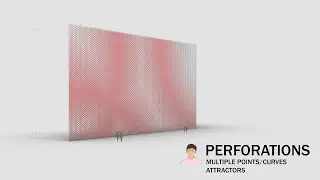 Rhino and Grasshopper 1.3 _ Perforation Pattern - Multiple Curve/Point Attractors