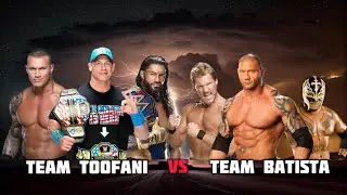 John cena Roman reigns & Randy orton vs Rey mysterio Batista & Chris jericho : wwe2k25 gameplay
