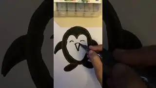 Drawing of penguin 🐧 gone wrong #Shorts