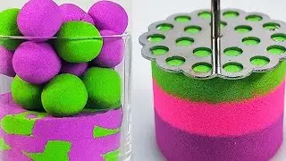 Satisfying ASMR Kinetic Sand Cutting 🔪Leisurely unpacking of sand