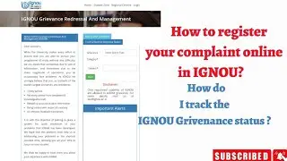 register/track your complaint  online #ignou #igram #grivance #onlinecomplaint #ignoustudent