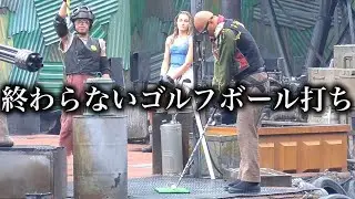 【笑撃の1分20秒】ボールを打ち続けるも全部失敗して素で笑ってしまうディーコン様【USJ】ウォーターワールド 2023.4.29(土)-12:15