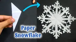 How to make an easy PAPER SNOWFLAKE ❄️ Crafts for CHRISTMAS ⛄
