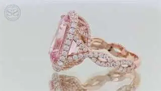 Rose Gold Morganite and Diamond Engagement Ring