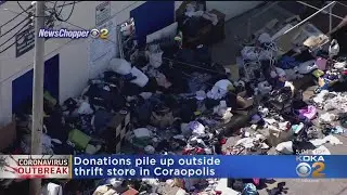 Donations Pile Up Outside Thrift Store In Coraopolis