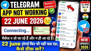 Telegram Connecting Problem June 22, 2026 | Telegram Not Working | Telegram Not Working Today