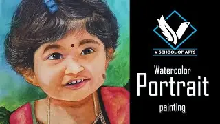 Watercolor portrait painting