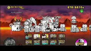 the battle cats beating super metal hippoe by 1 menit