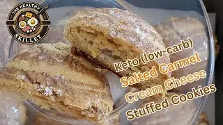 Keto (low-carb) Salted Caramel Cream Cheese Stuffed Cookies