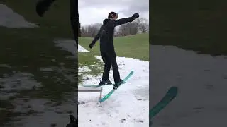 Homemade PVC Ski Rail Slide #shorts #olympics #skiing #redbull #xgames