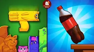 Bottle Jump 3D V's Puzzle Cats Gameplay | Mobile Puzzle Challenge | Droid Play Arena #111