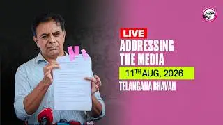 KTR Live | Addressing the media at Telangana Bhavan