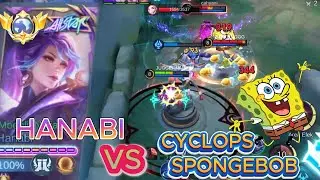 HANABI VS CYCLOPS SPONGEBOB SQUAREPANTS BUILD  !! 1 HIT DELETE BUILD HANABI 🔥🔥