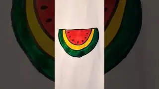 Easy water melon 🍈 paper craft #trending #viral #shorts #craft #paperart #art #ytshorts #trend