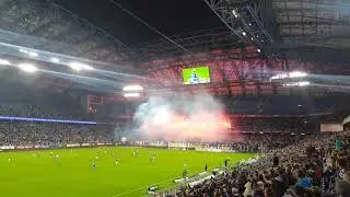 Lech - Wisła 27.10.2017, oprawa e-Lech'02