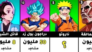 تعرف على أكثر الأنميات مشاهدة في التاريخ | المركز الأول صدمة !😮