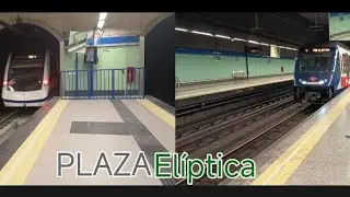 Plaza Elíptica metro de Madrid linea 6 y 11 series 8400 y 9700 con 1500 vc