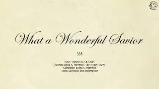 335 What a Wonderful Savior || SDA Hymnal || The Hymns Channel