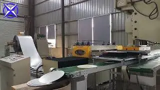 Sheet Metal Feeder, Straightener and Puncher in Combination to Make Metal Disc