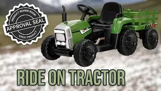 AMAZON Ride on Tractor w/Trailer & Remote Control Review | COSTZON