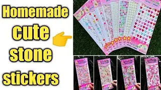 How to make DIY stone stickers /homemade gold stone stickers /no stones/no glue