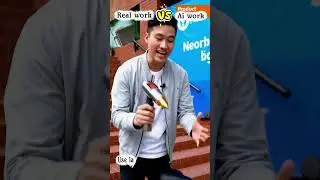 Real vs AI &ndash; Portable Marking Machine 👍 Electric Marking Tool on a Scooter  #fyp #shorts #vs 2