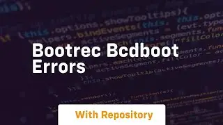 Bootrec bcdboot errors