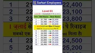 Salary Increment Level 03 from 1 July 2024 #increment #salaryhike